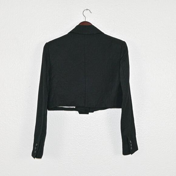 SMYTHE $695 Cut Off Blazer Tuxedo Black Size Small Oversized - Picture 7 of 11
